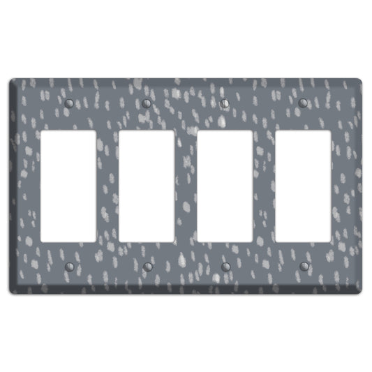 Gray and White Speckle 4 Rocker Wallplate