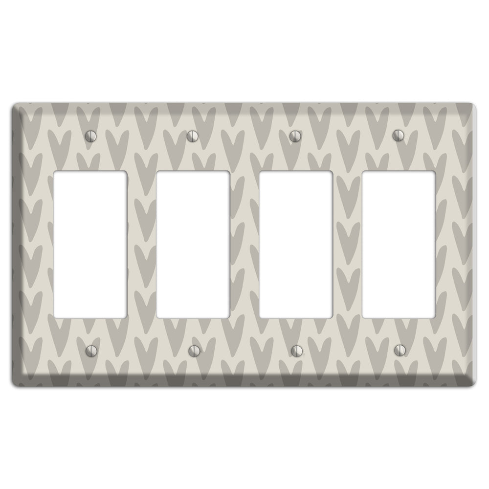 Simple Scandanavian Style I 4 Rocker Wallplate