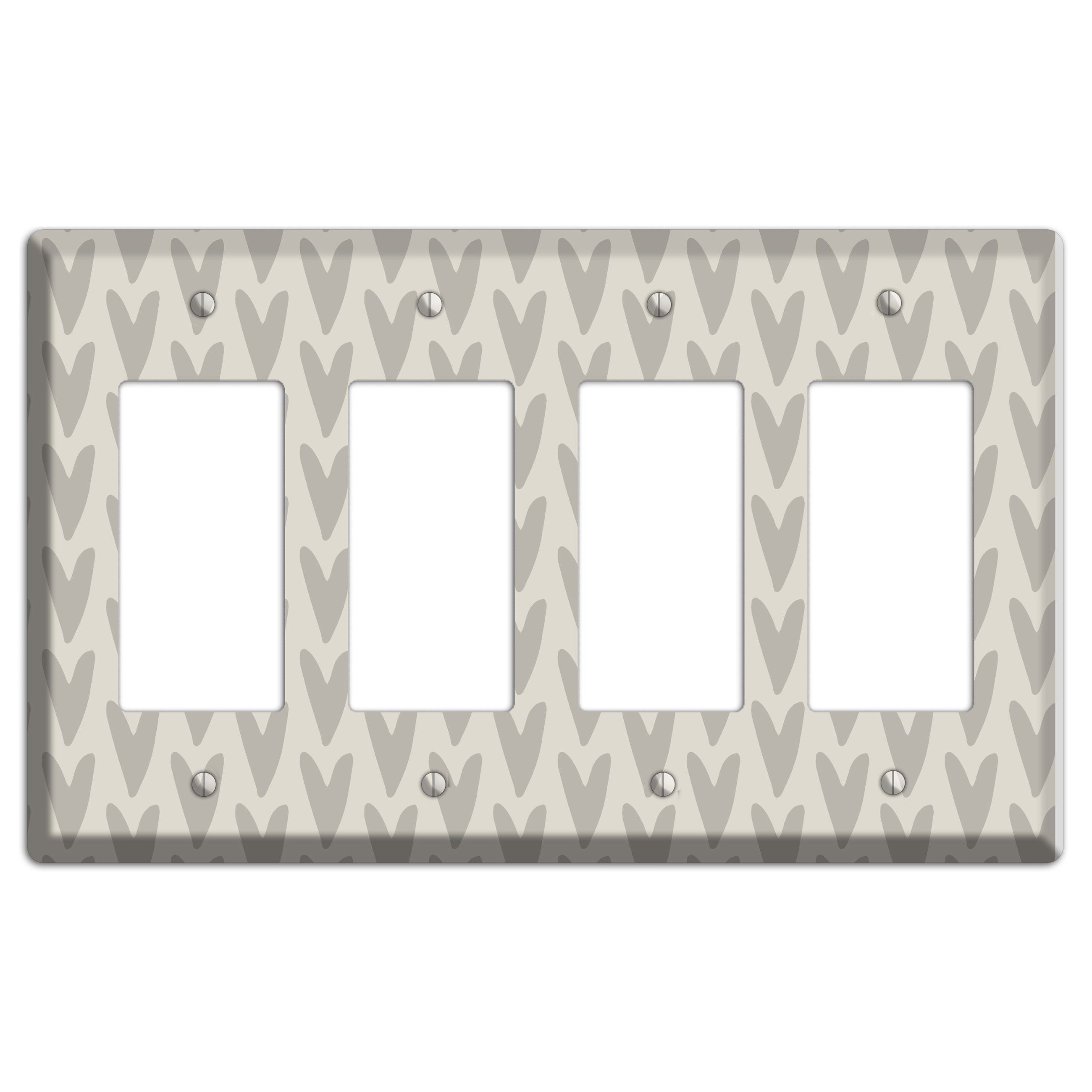 Simple Scandanavian Style I 4 Rocker Wallplate