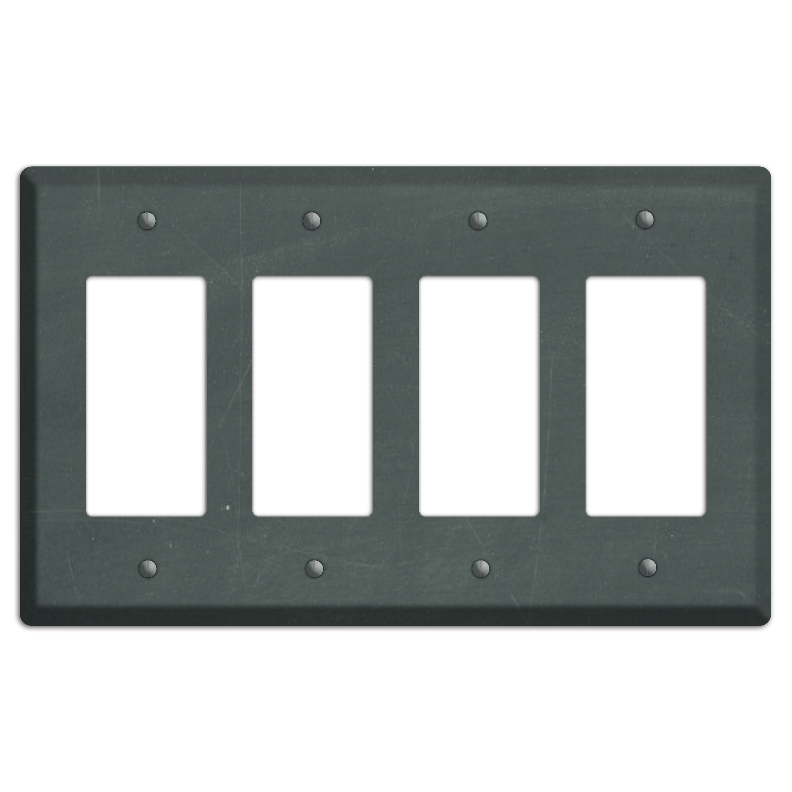 Chalk Dark Grey 4 Rocker Wallplate