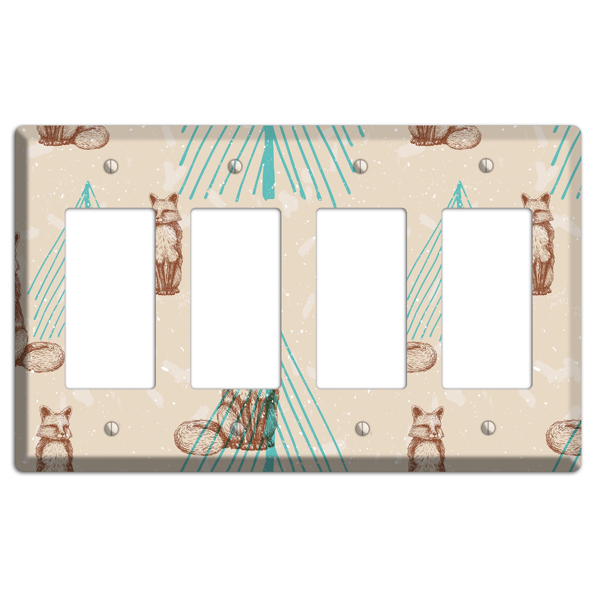 Wildlife Fox 4 Rocker Wallplate