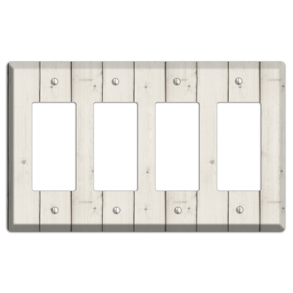 Satin Linen Antique 4 Rocker Wallplate