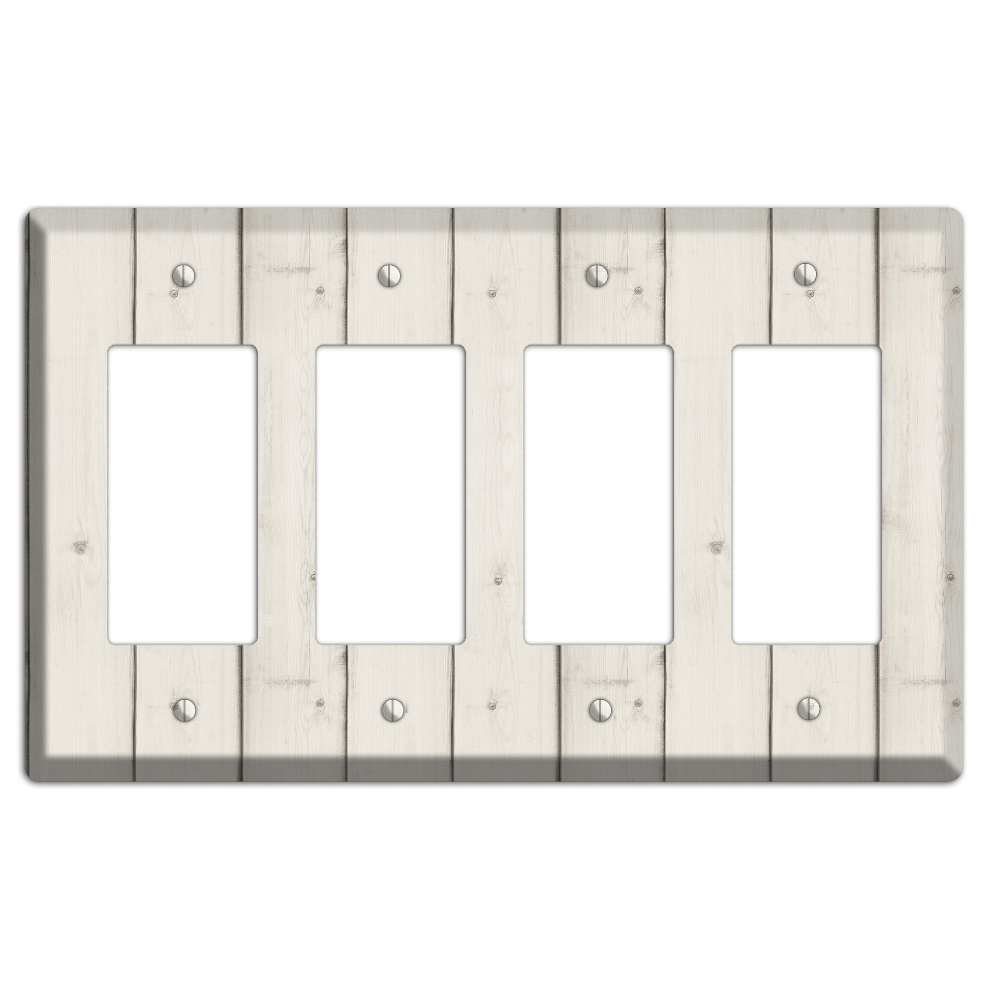 Satin Linen Antique 4 Rocker Wallplate
