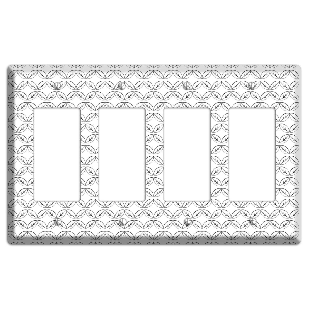 Leaves Style K 4 Rocker Wallplate