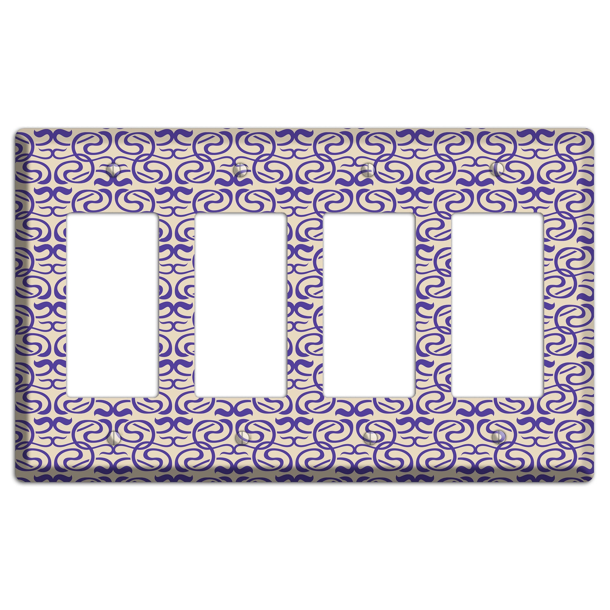 Nouveau Swirls 4 Rocker Wallplate