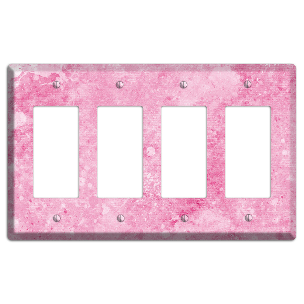 Wewak Pink Texture 4 Rocker Wallplate