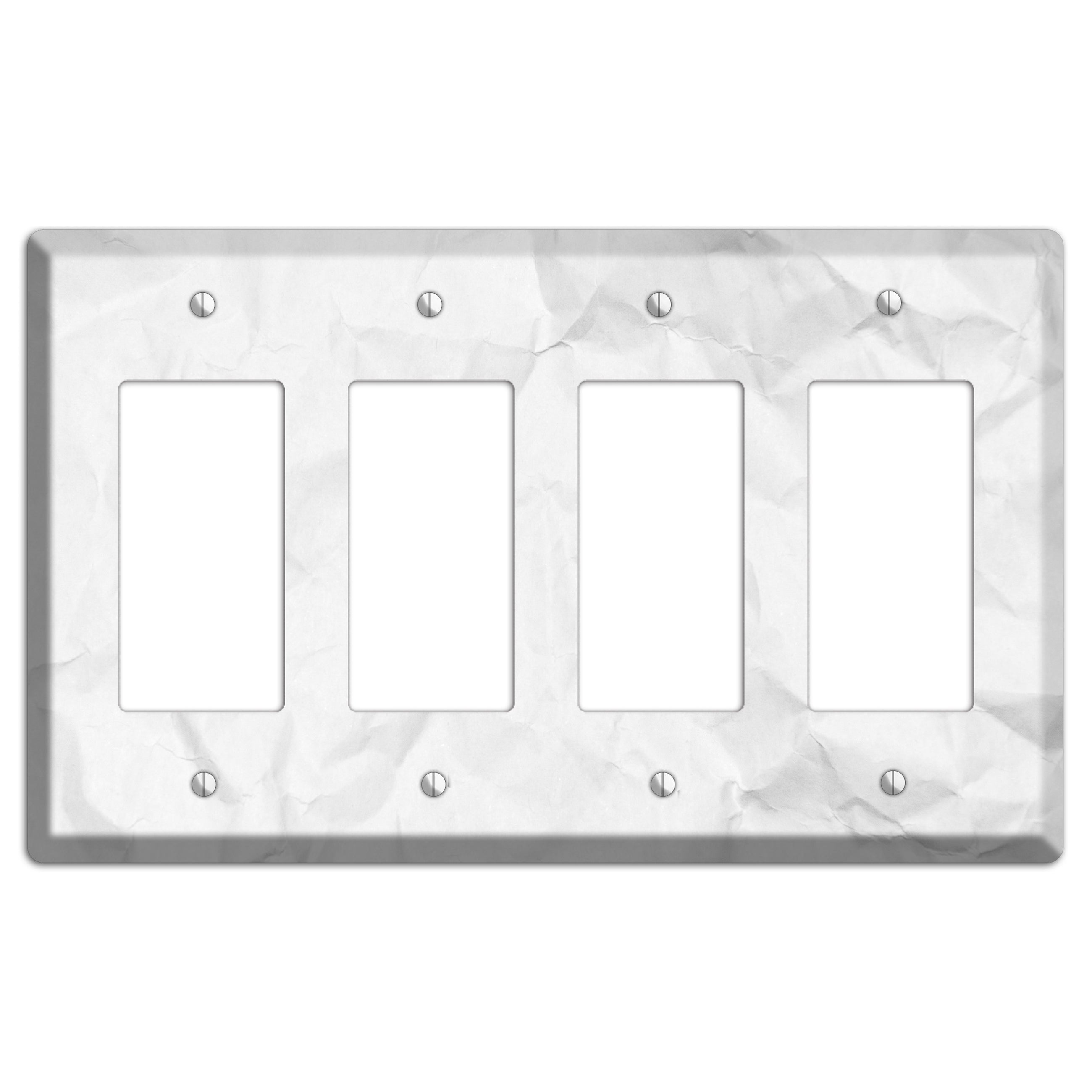 Seashell Crinkled Paper 4 Rocker Wallplate