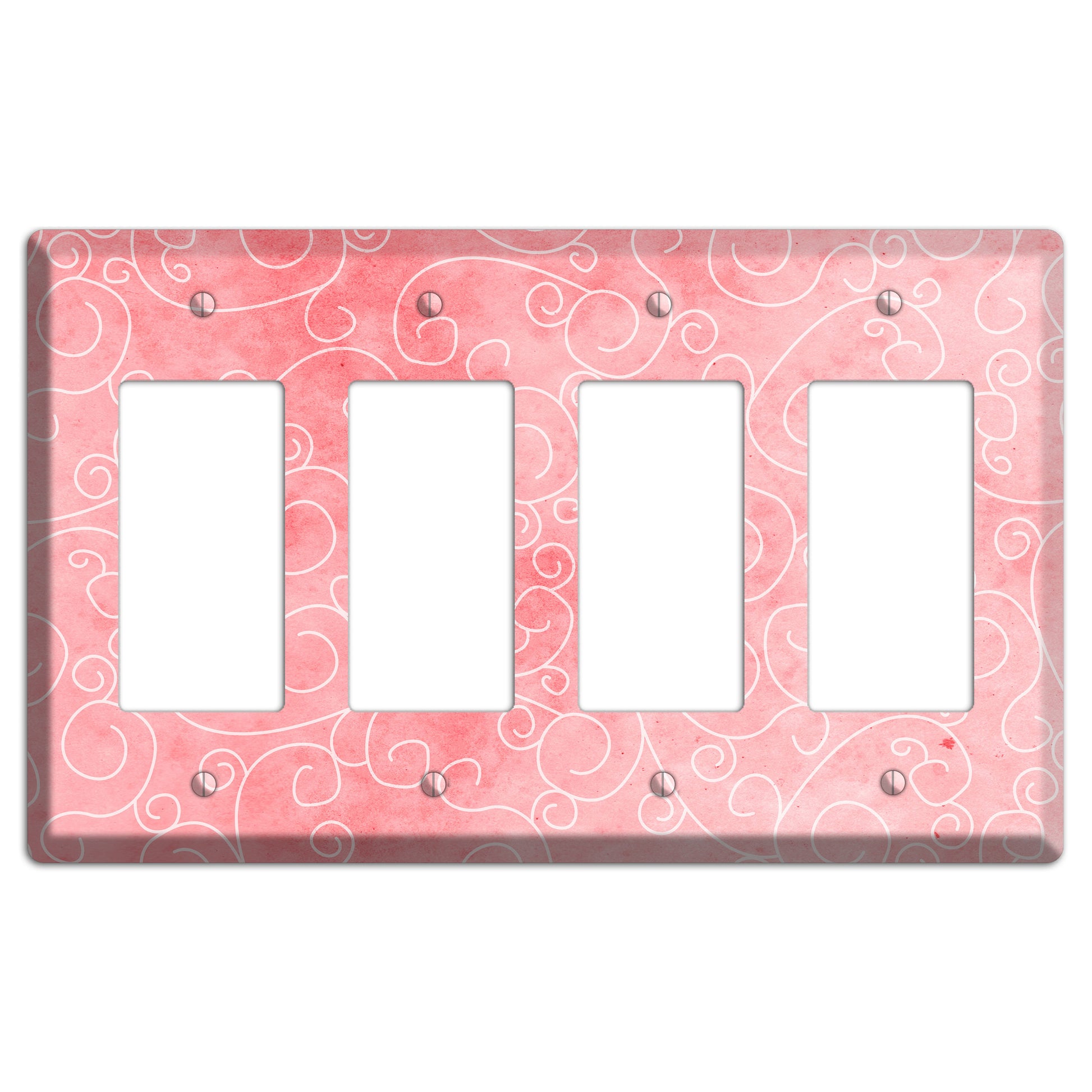 Azalea Soft Coral 4 Rocker Wallplate