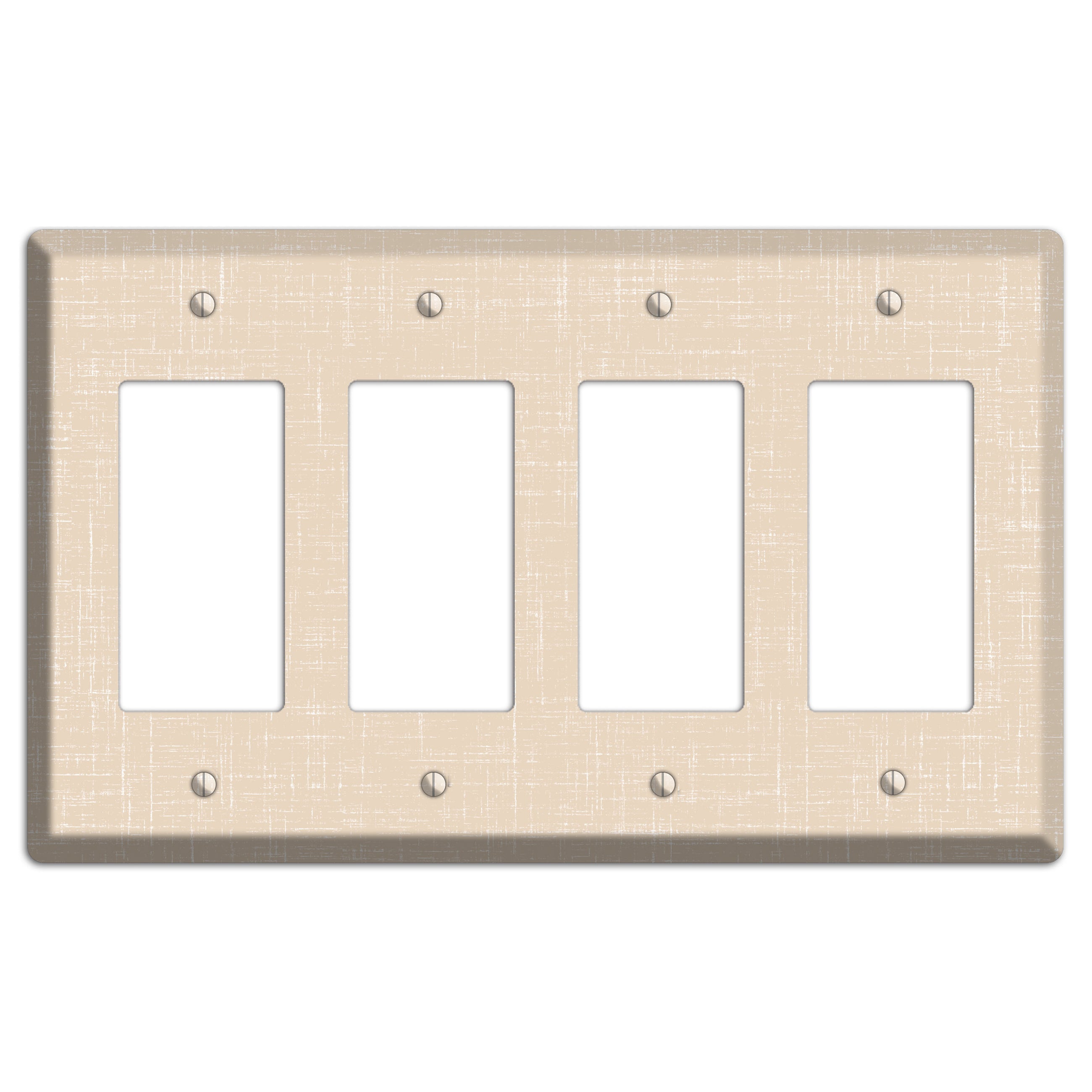 Double Spanish White Neutral Texture 4 Rocker Wallplate