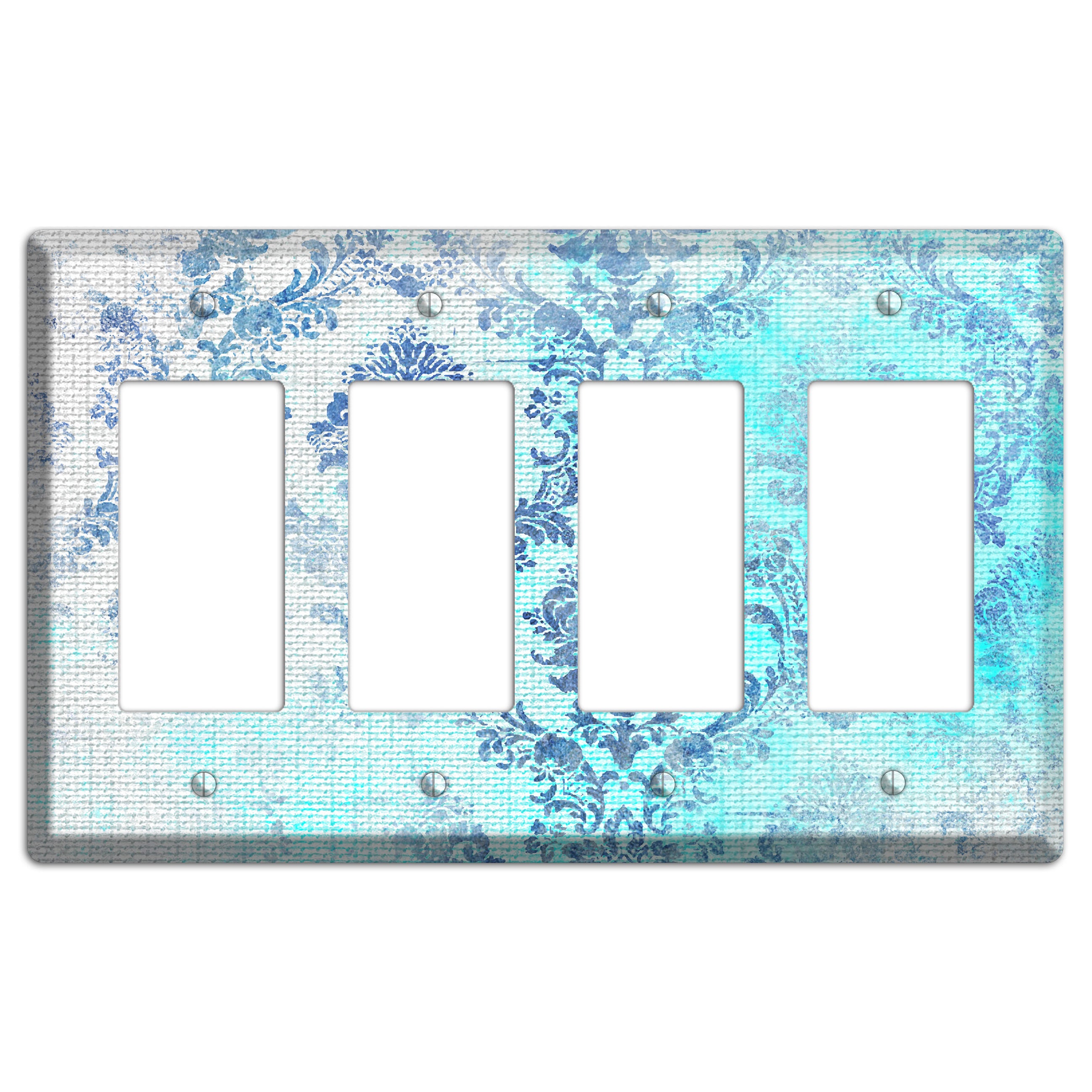 Ice Cold Whimsical Damask 4 Rocker Wallplate