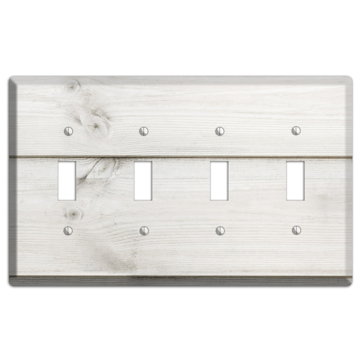 Timberwolf Antique 4 Toggle Wallplate