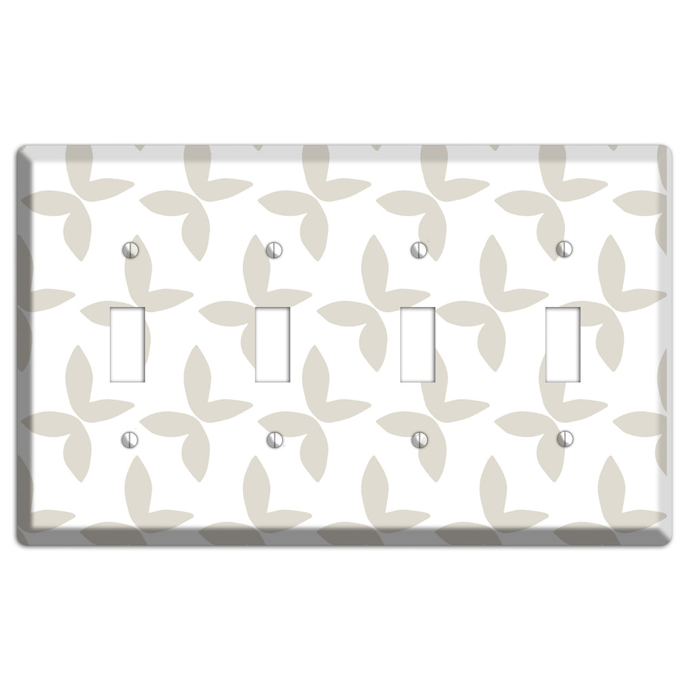 Simple Scandanavian Style O 4 Toggle Wallplate