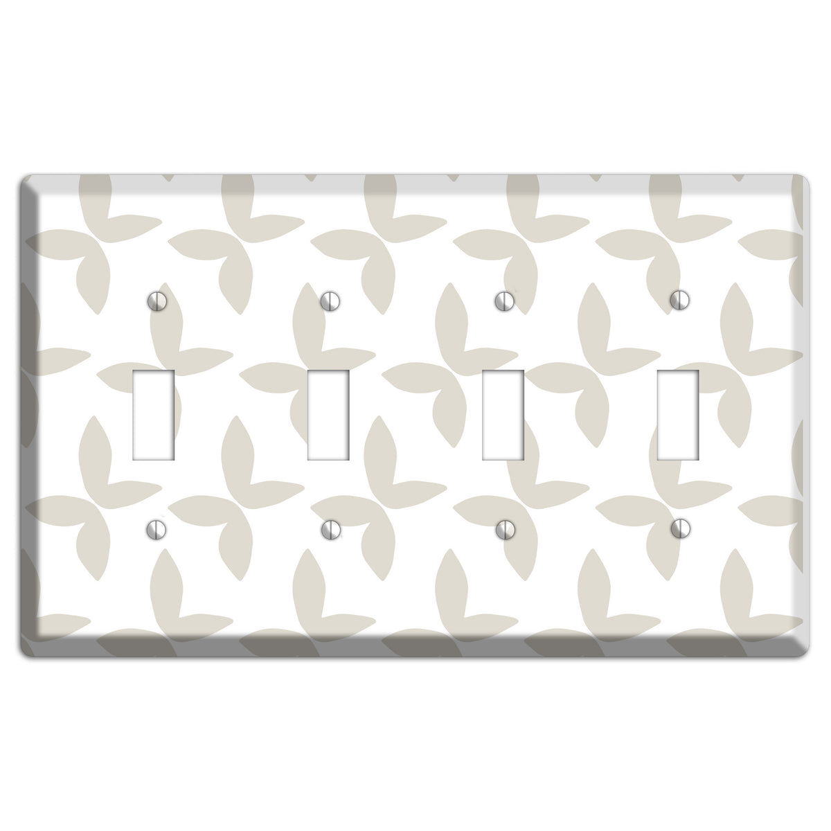 Simple Scandanavian Style O 4 Toggle Wallplate