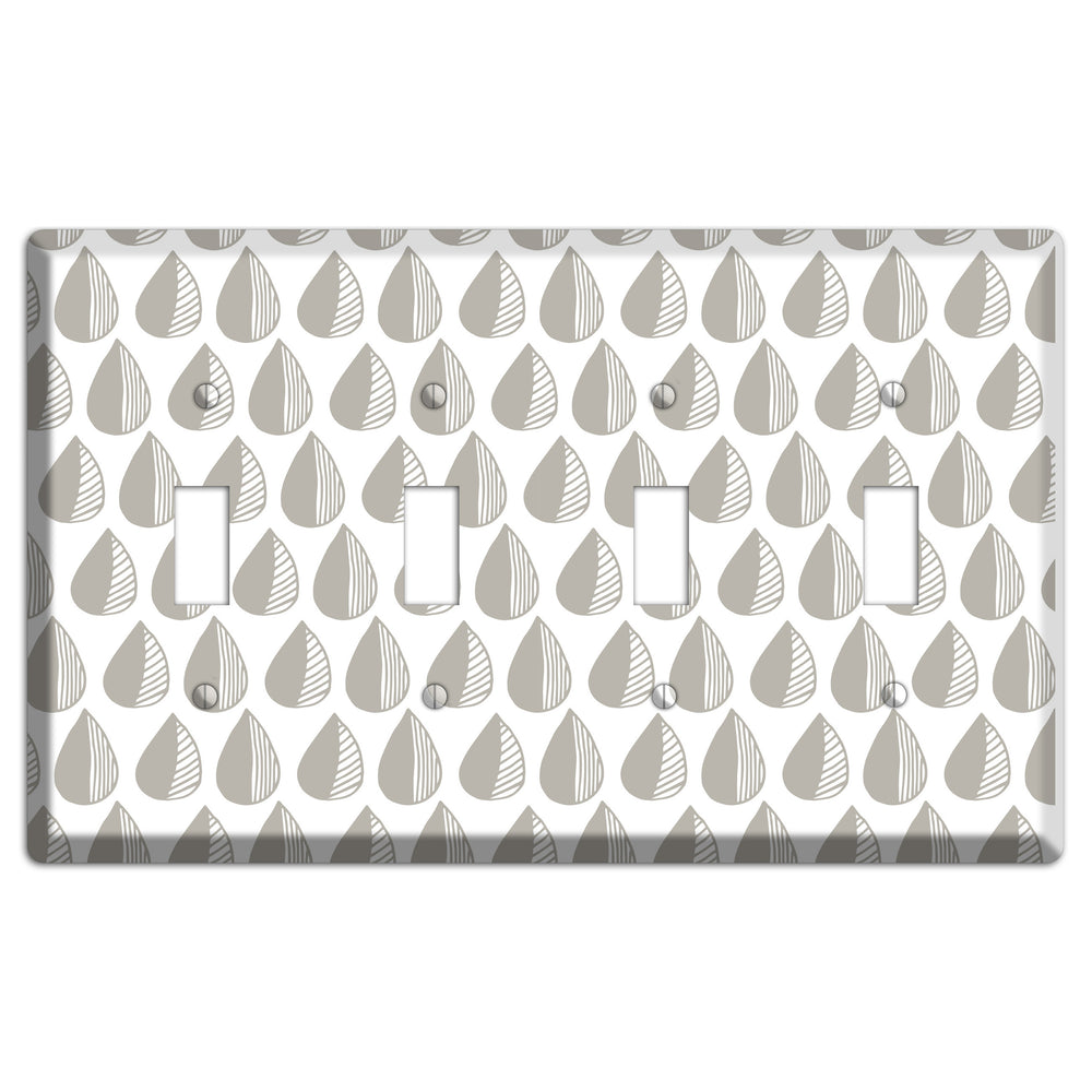 Simple Scandanavian Style MM 4 Toggle Wallplate