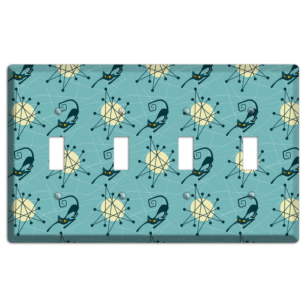Atomic Black Cats 4 Toggle Wallplate