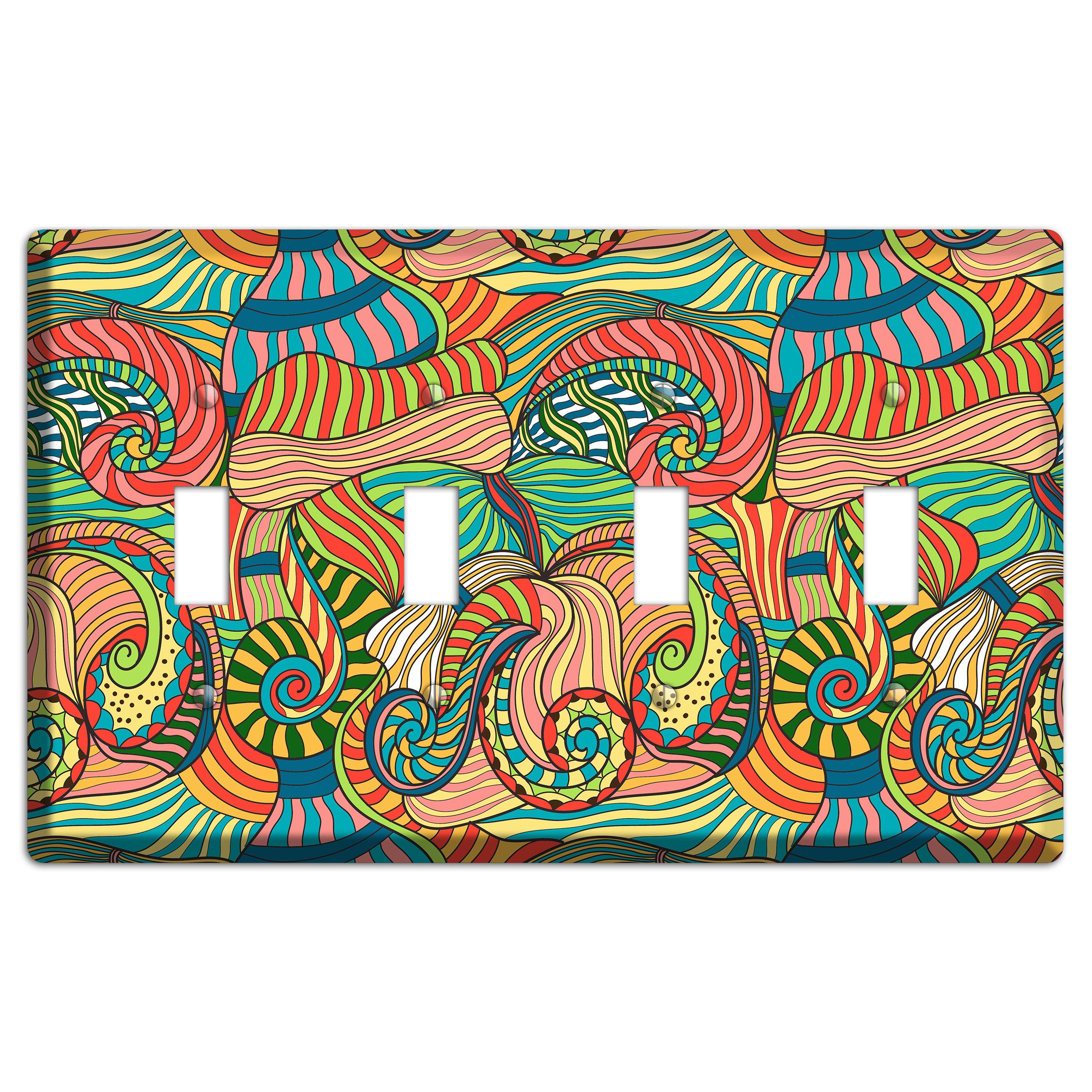 Retro Flourish 3 4 Toggle Wallplate