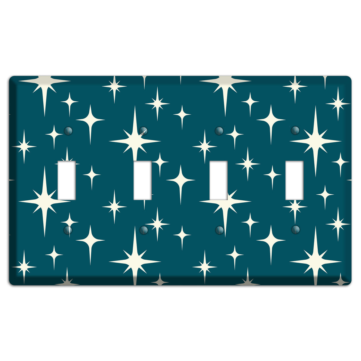 Navy Atomic Diamond 4 Toggle Wallplate