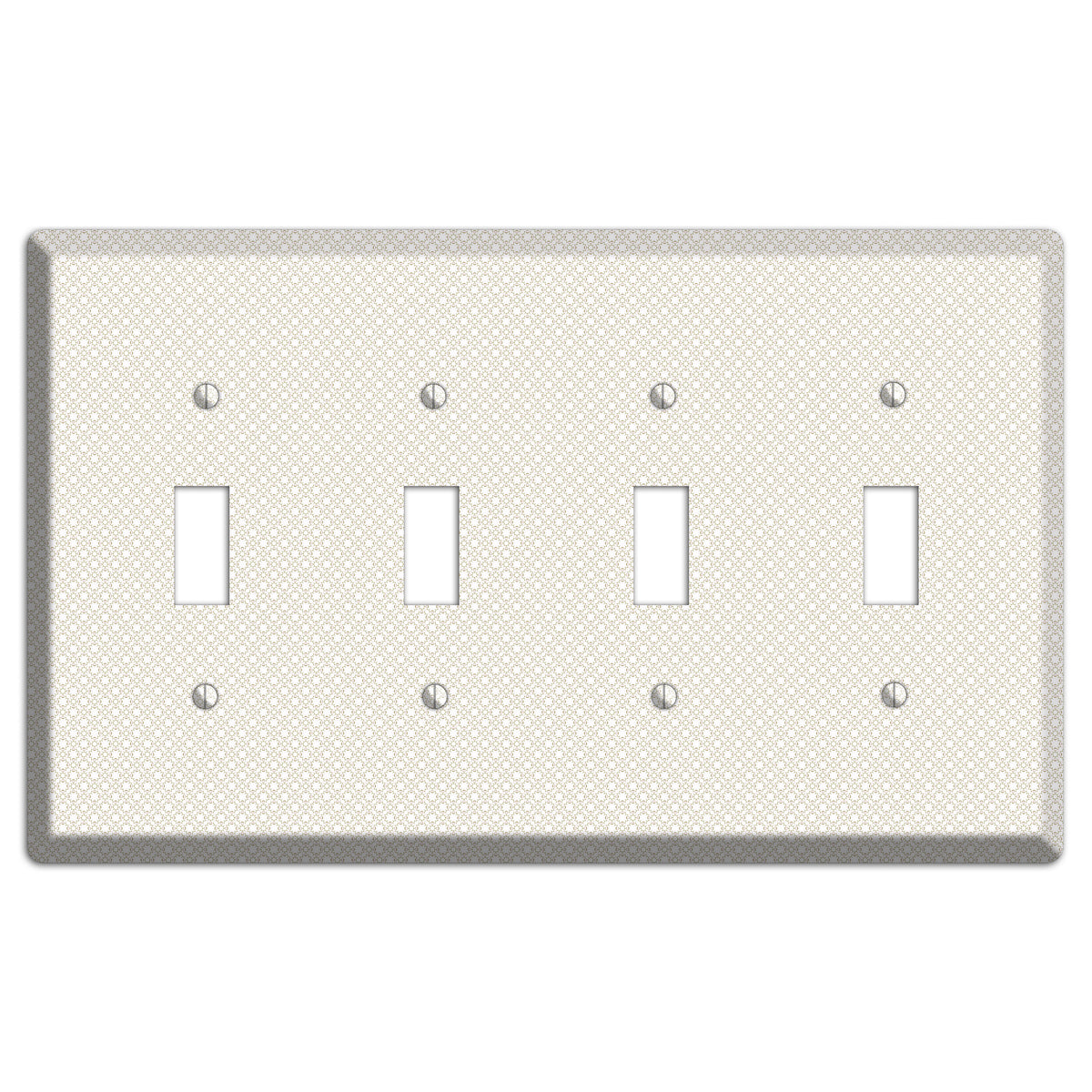 Off White Geometric 4 Toggle Wallplate
