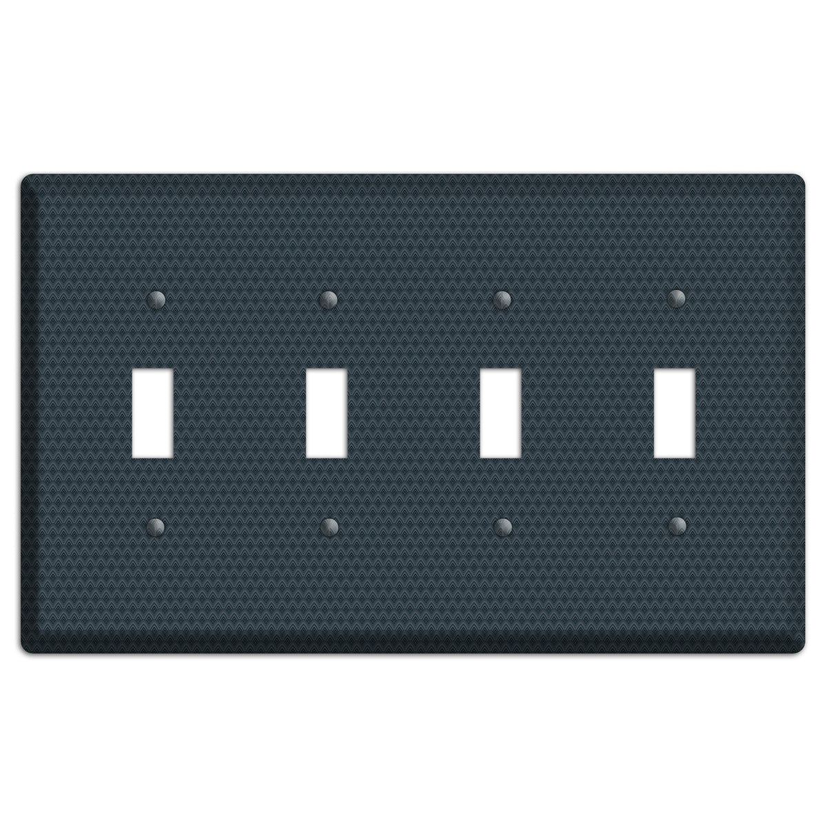 Navy Tiny Scallop 4 Toggle Wallplate