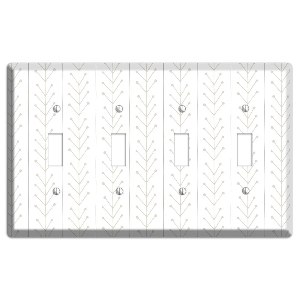 Simple Scandanavian Style F 4 Toggle Wallplate