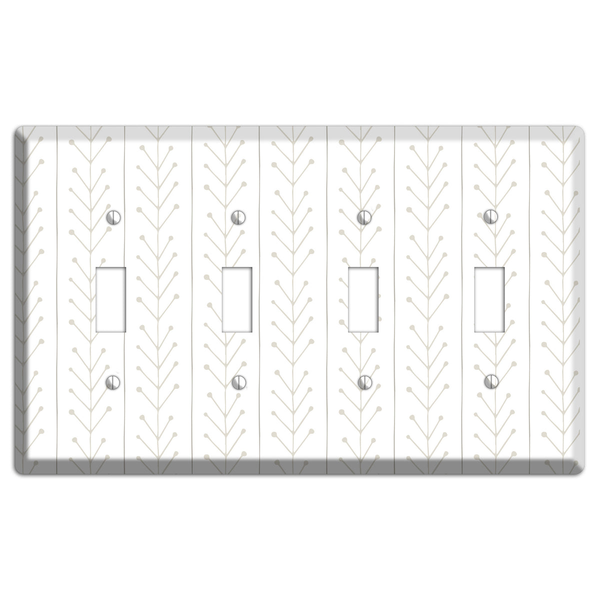 Simple Scandanavian Style F 4 Toggle Wallplate