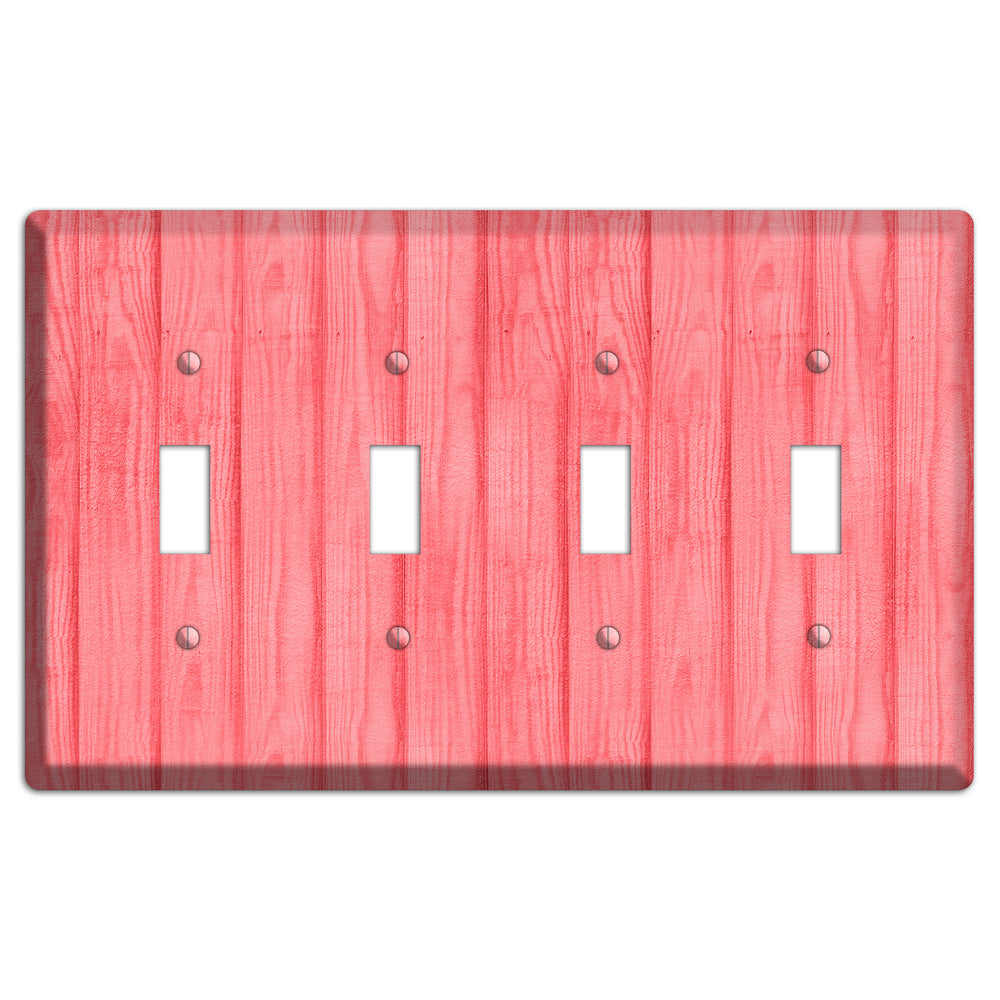 Geraldine Soft Coral 4 Toggle Wallplate