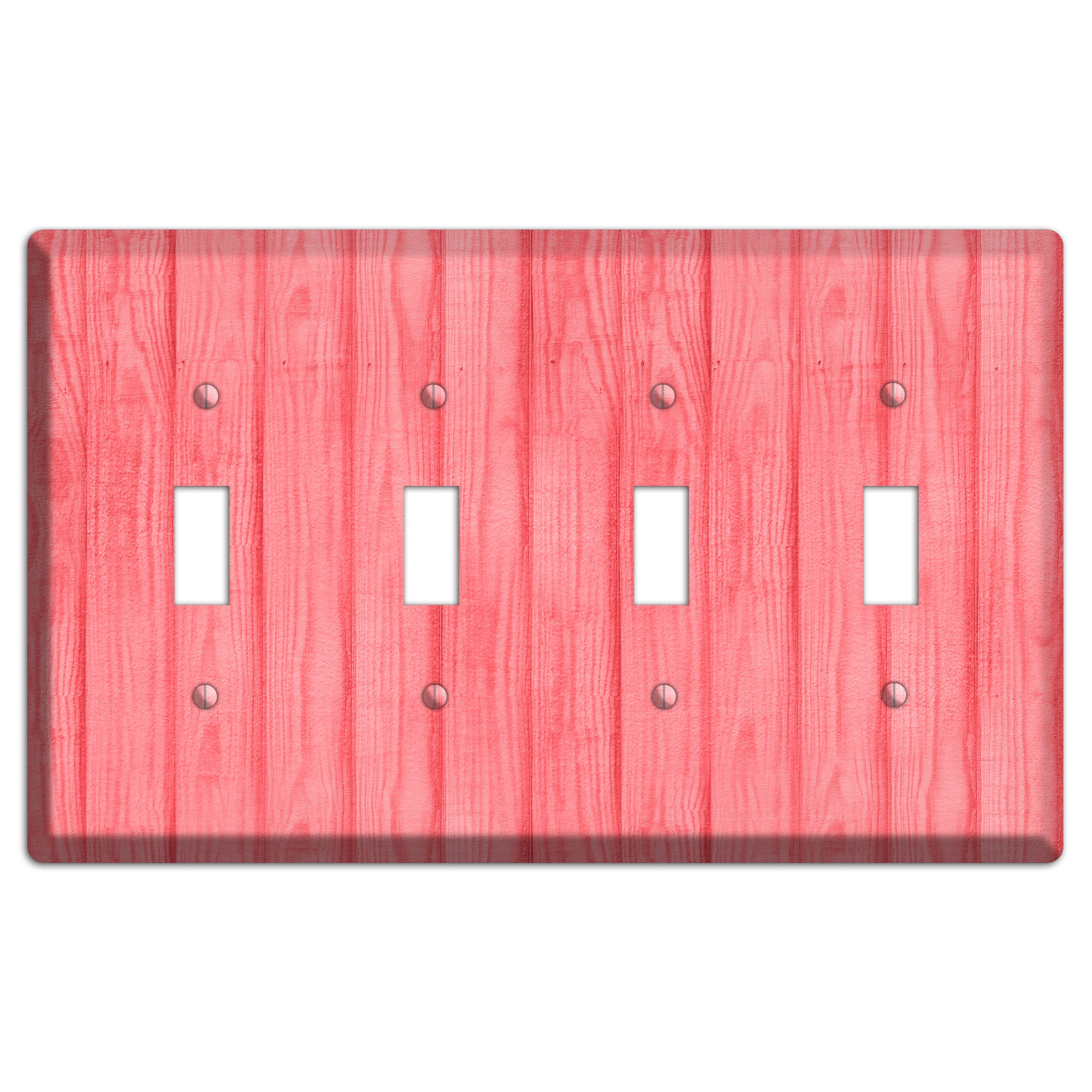 Geraldine Soft Coral 4 Toggle Wallplate