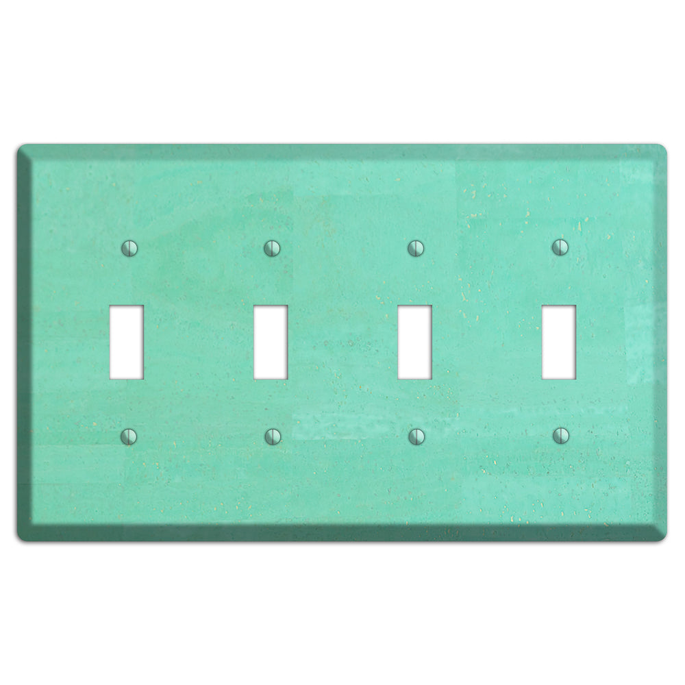 Seafoam Cork 4 Toggle Wallplate