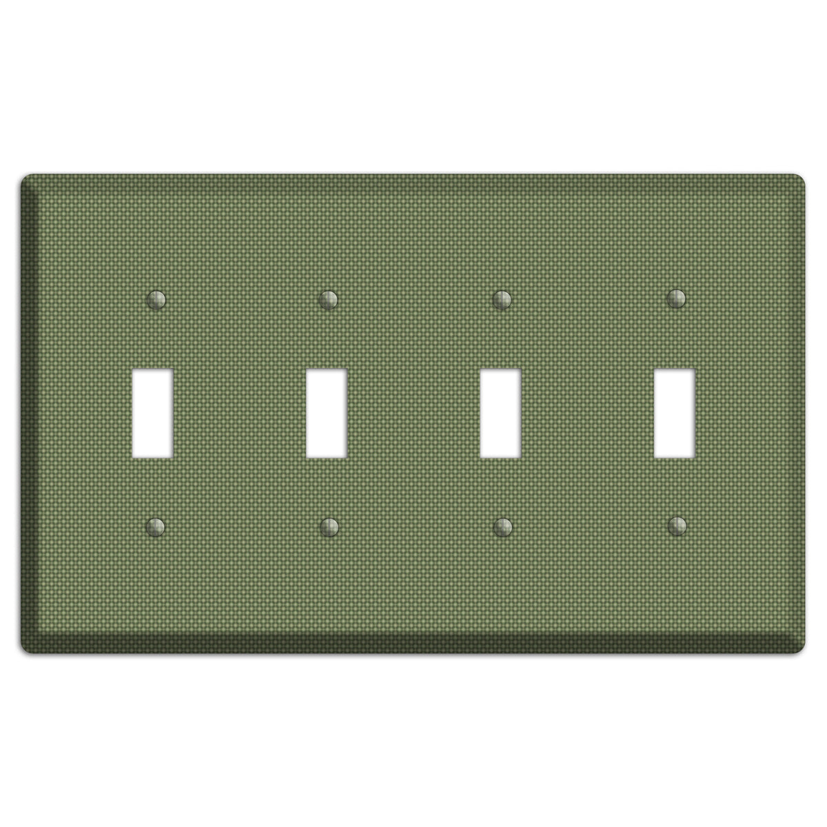 Multi Green Tiny Checkered Circles 4 Toggle Wallplate