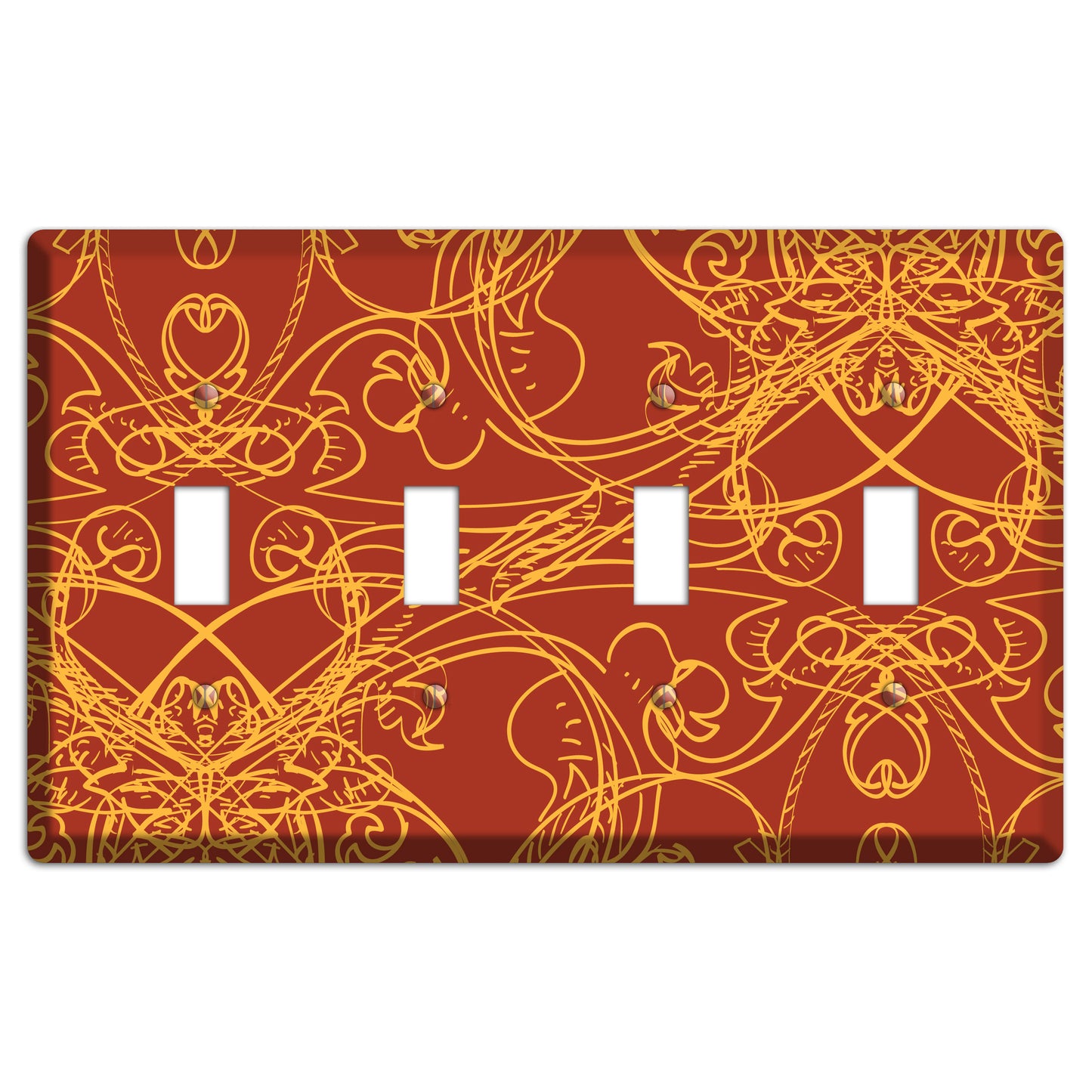 Red Deco Sketch 4 Toggle Wallplate