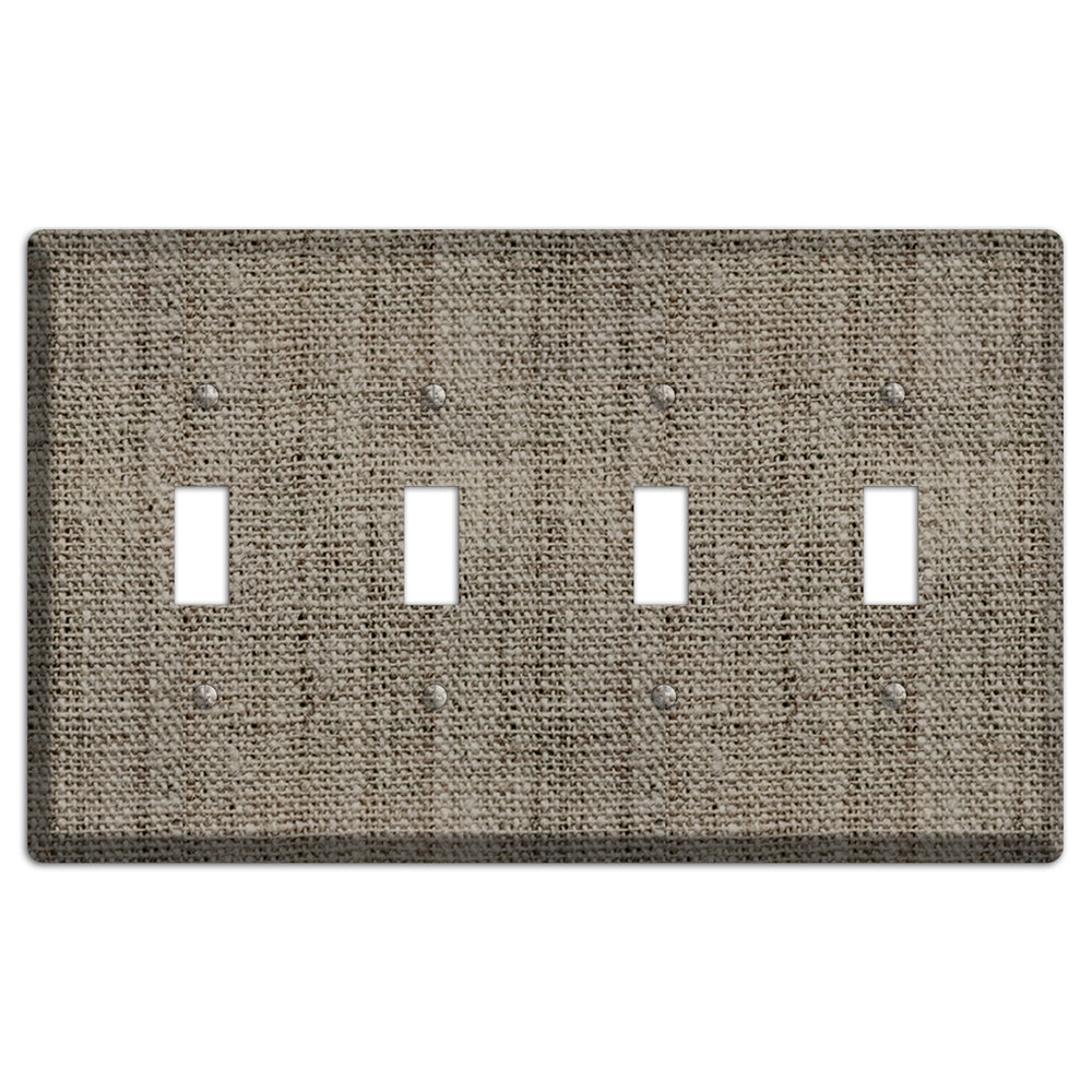 Makara Burlap 4 Toggle Wallplate