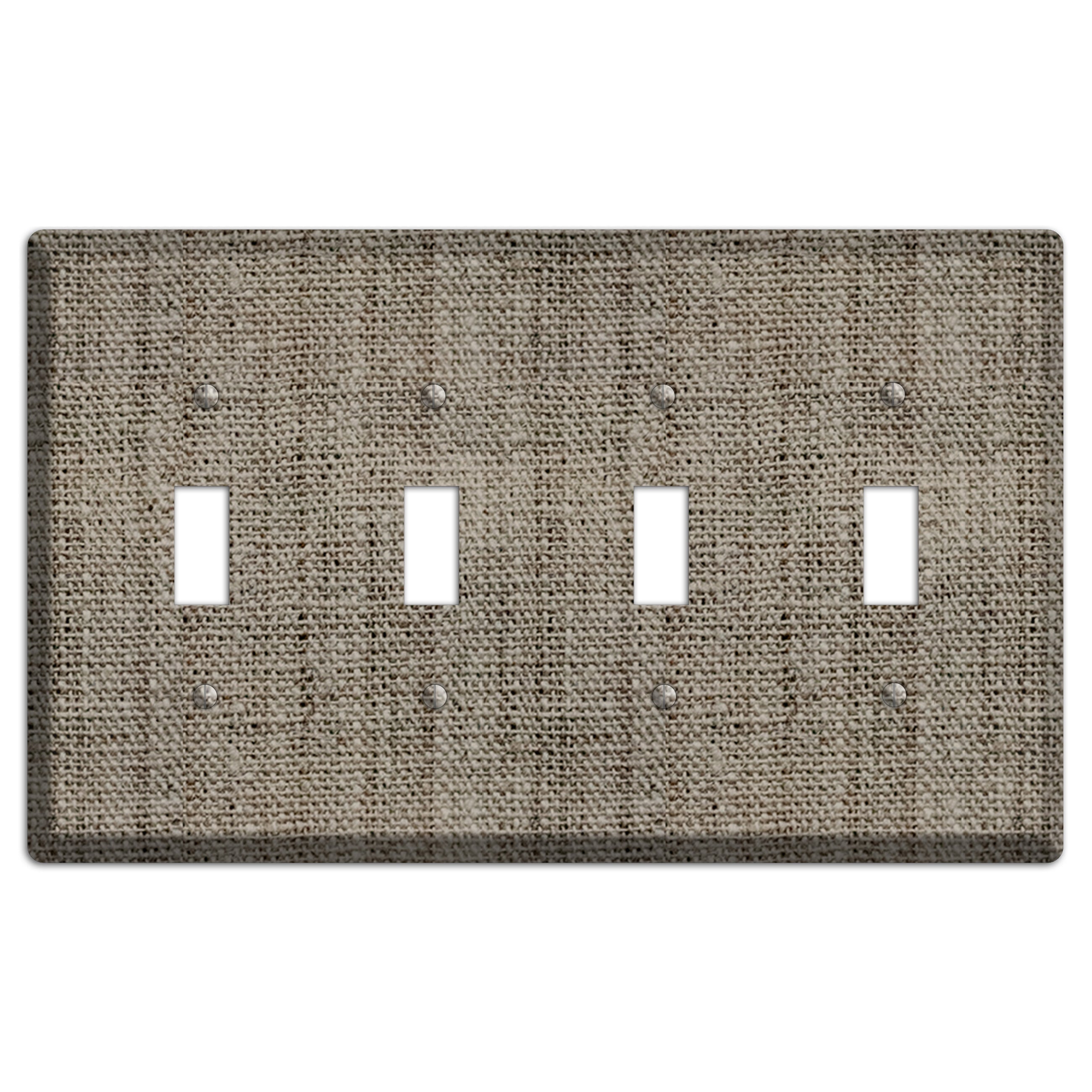 Makara Burlap 4 Toggle Wallplate