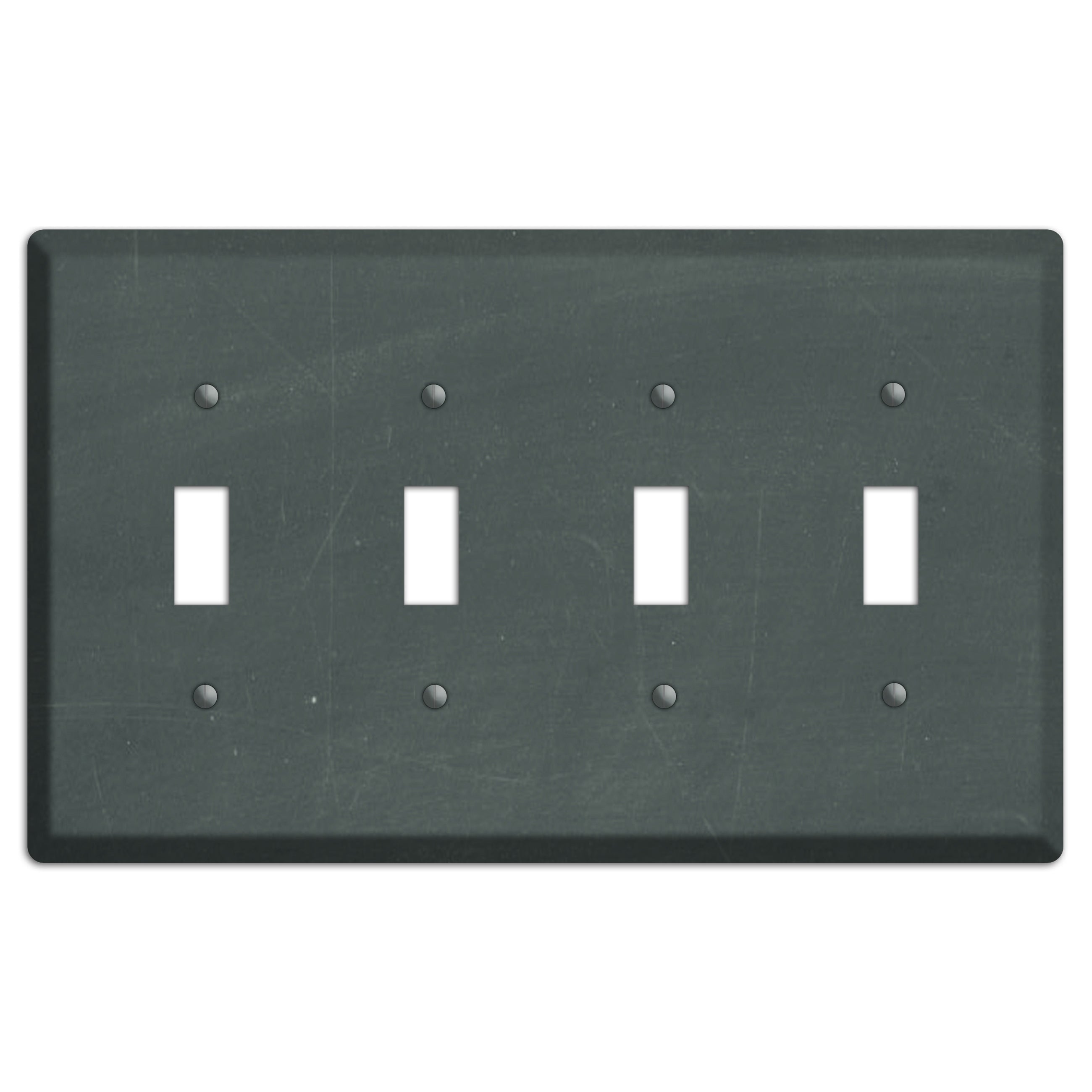 Chalk Dark Grey 4 Toggle Wallplate
