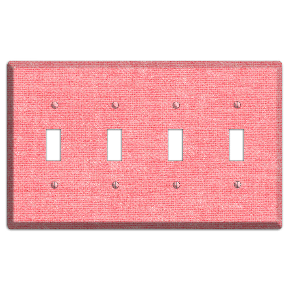 Sweet Pink Soft Coral 4 Toggle Wallplate