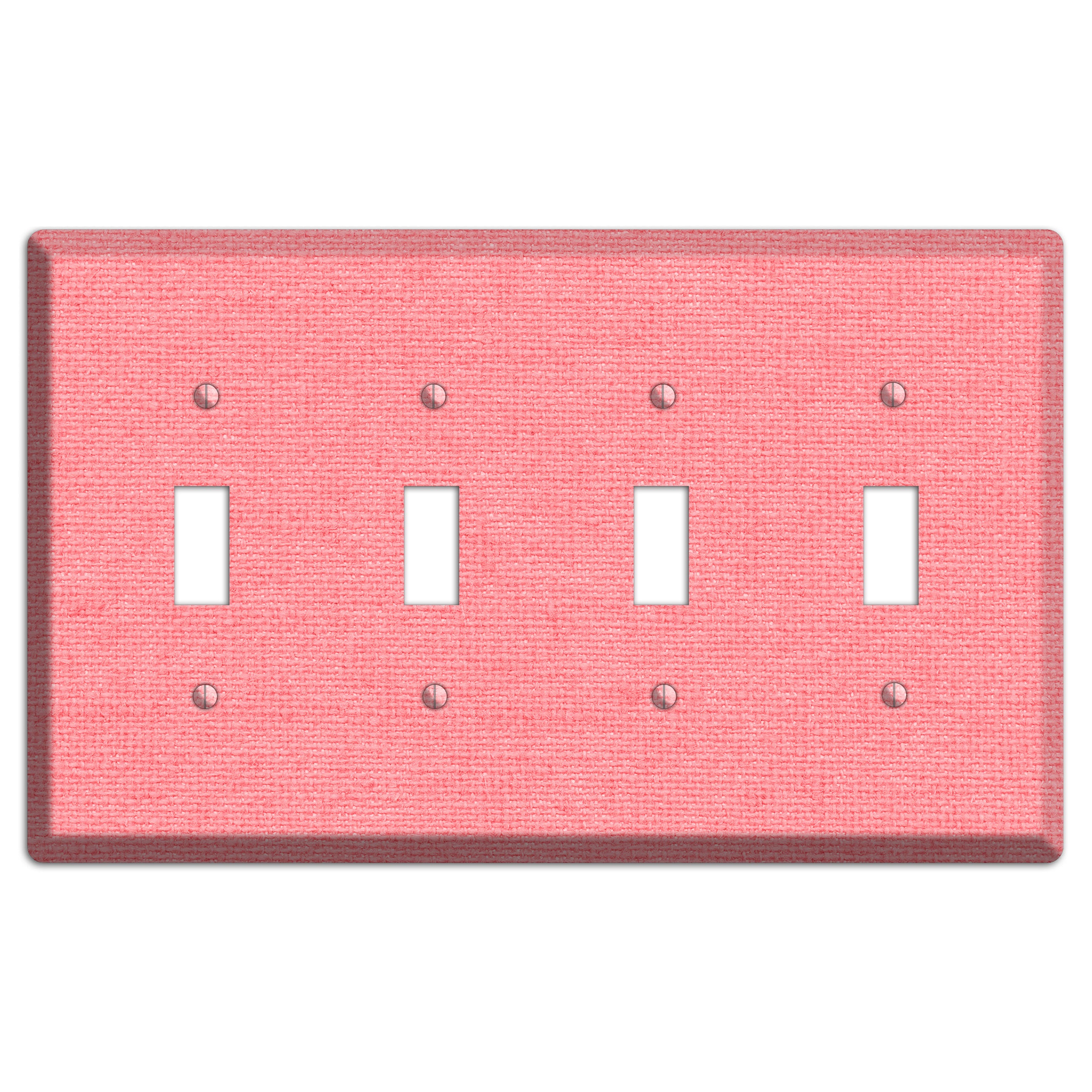 Sweet Pink Soft Coral 4 Toggle Wallplate