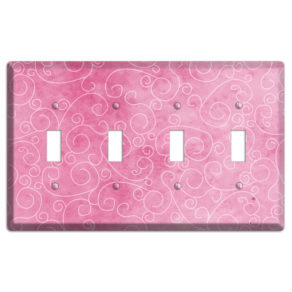 Kobi Pink Texture 4 Toggle Wallplate