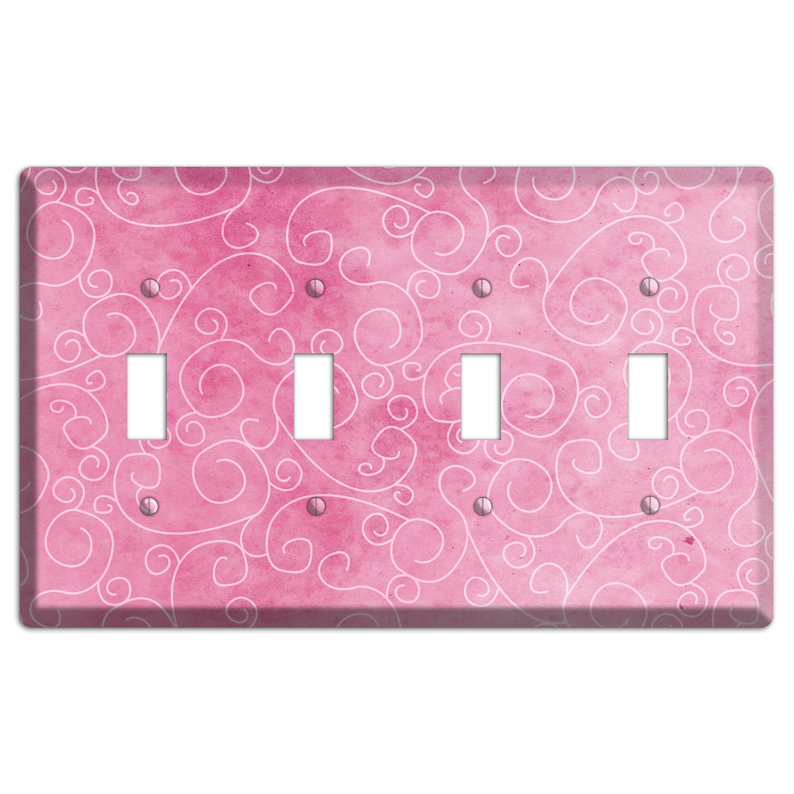Kobi Pink Texture 4 Toggle Wallplate