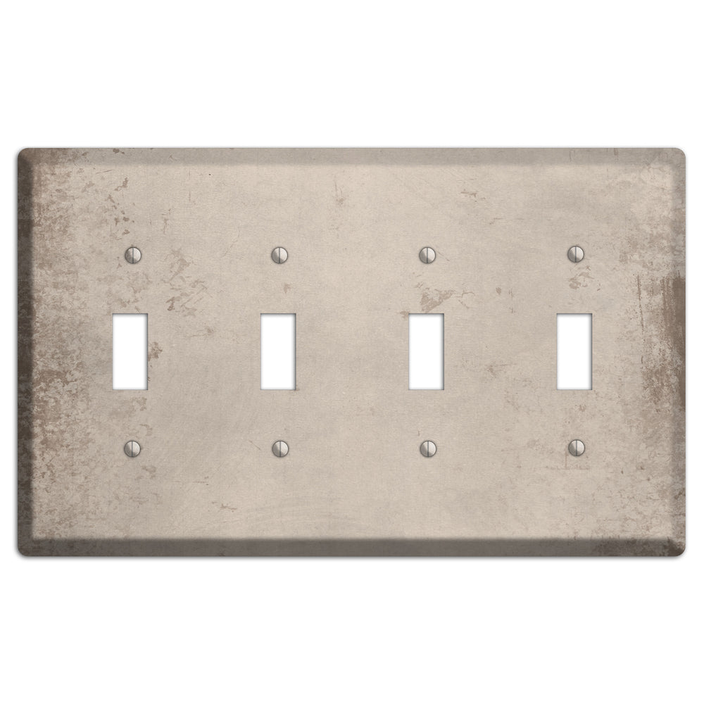 Sisal Vintage Grunge 4 Toggle Wallplate