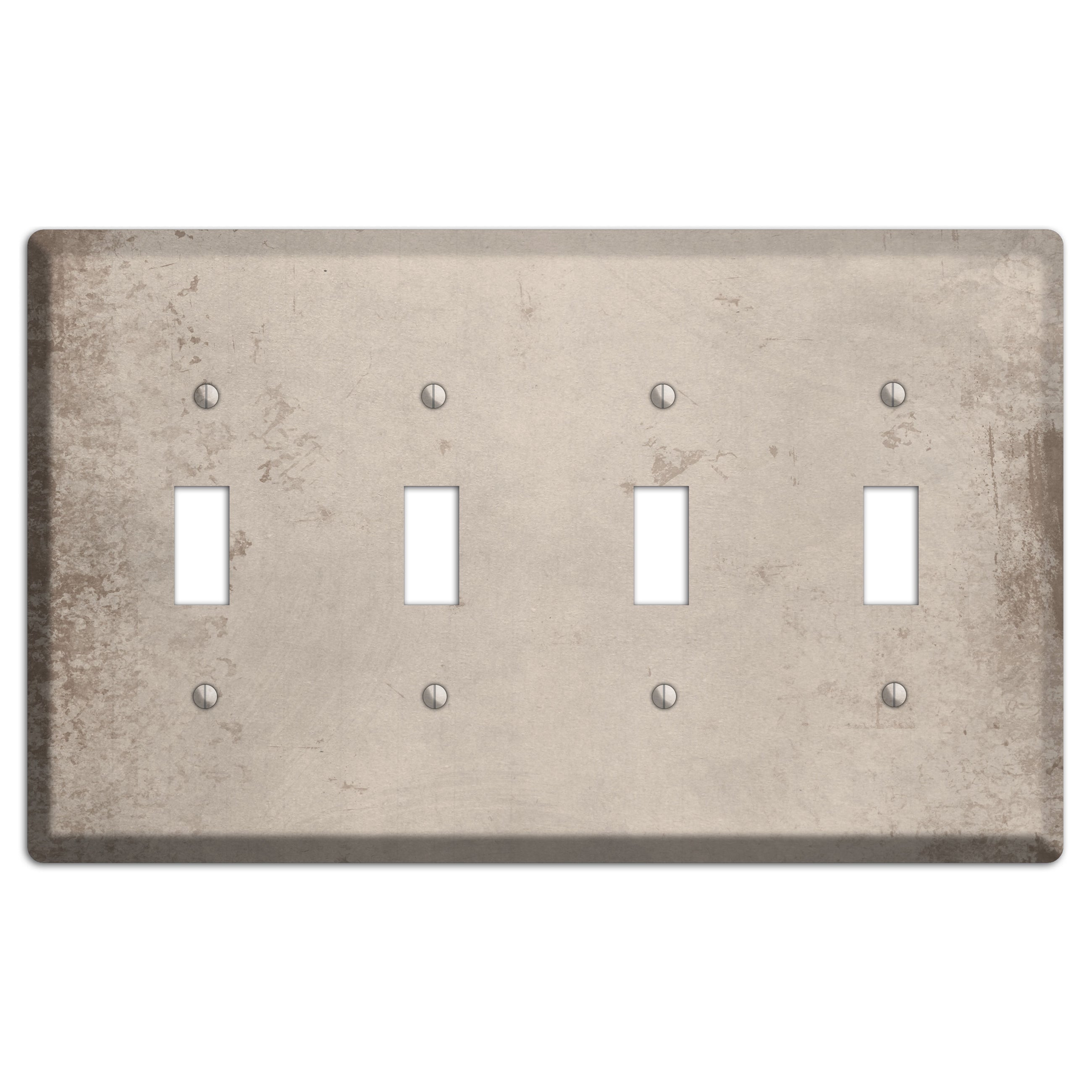 Sisal Vintage Grunge 4 Toggle Wallplate