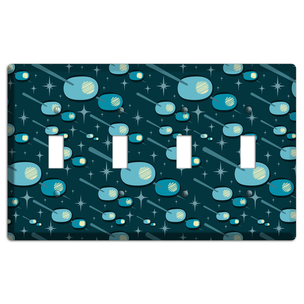 Retro Martini Olive 4 Toggle Wallplate