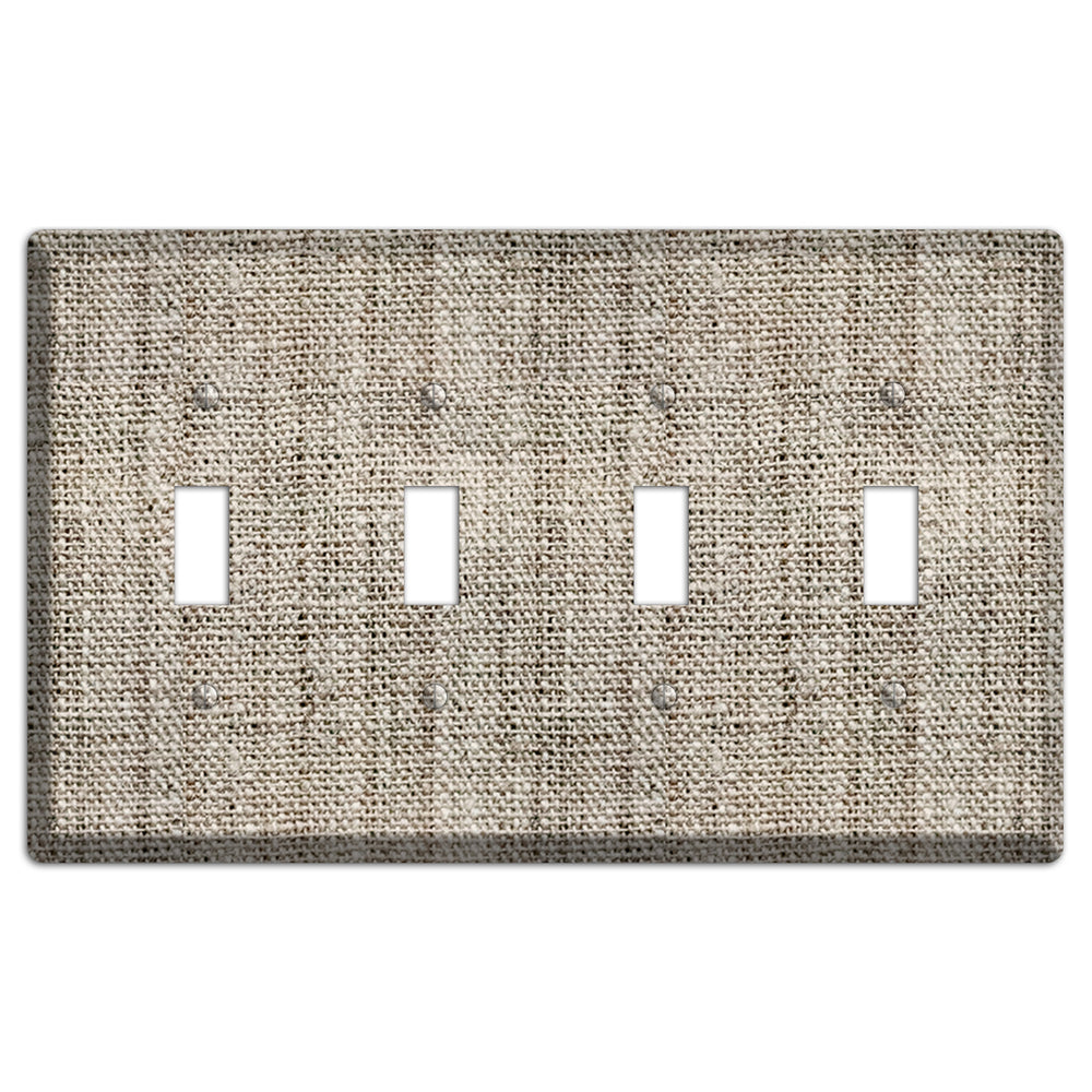 Niagara Burlap 4 Toggle Wallplate