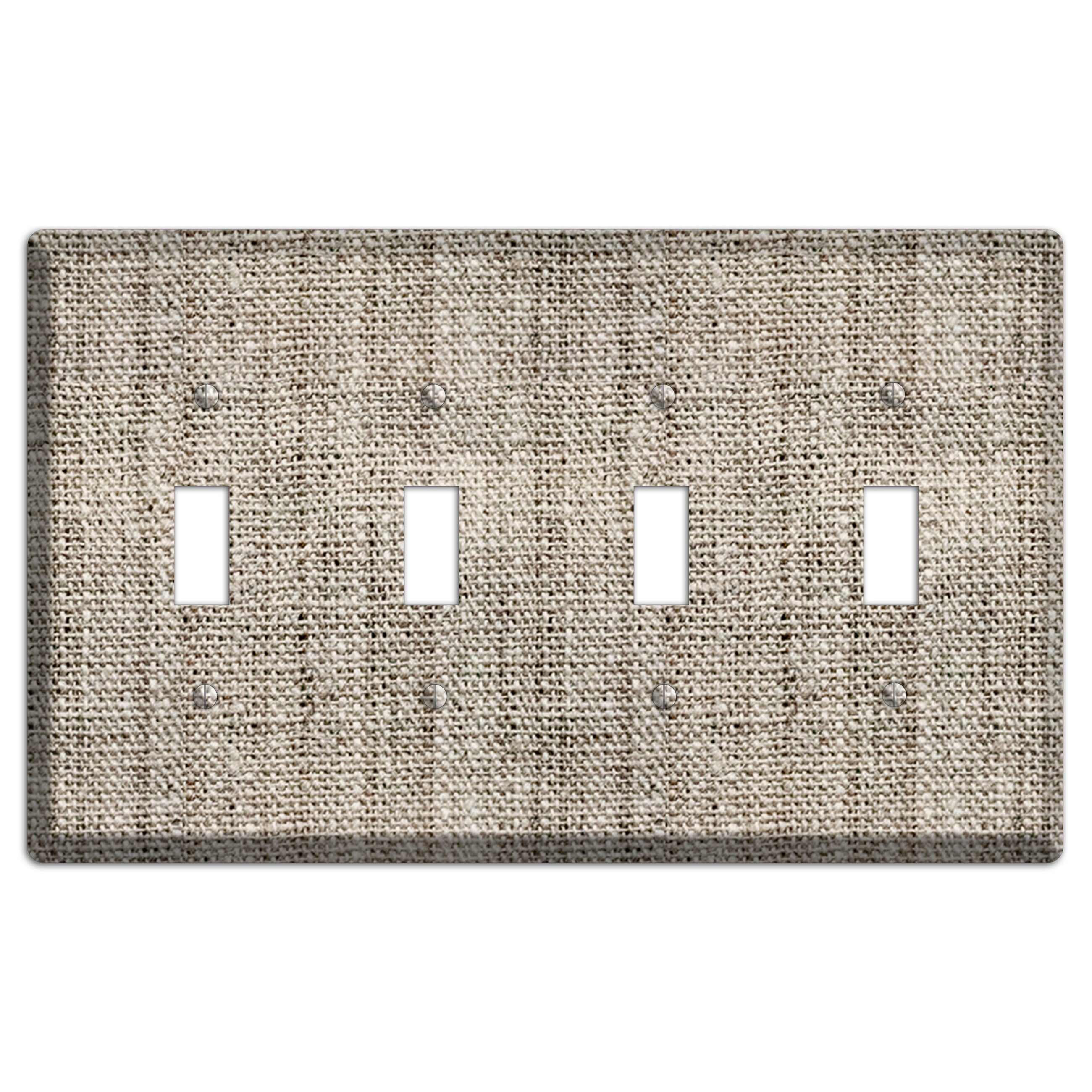 Niagara Burlap 4 Toggle Wallplate