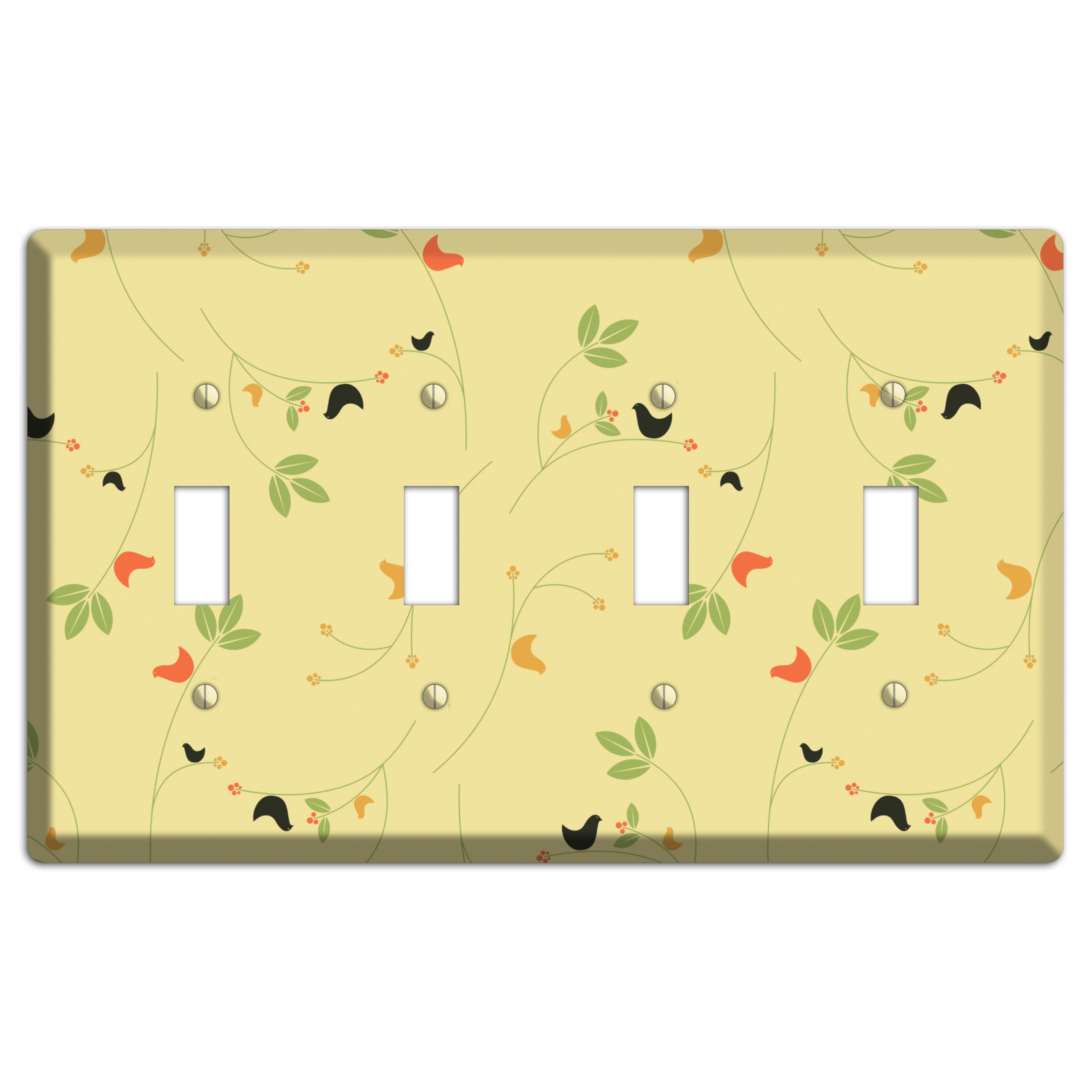 Delicate Yellow Flowers 4 Toggle Wallplate
