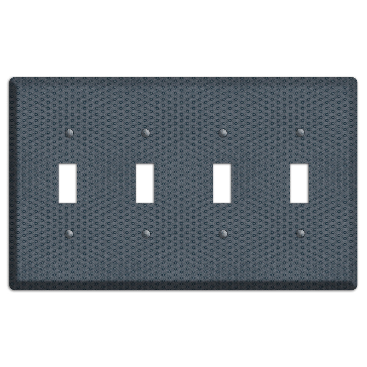 Blue Grey Foulard 4 Toggle Wallplate