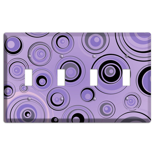Lavender Circles 4 Toggle Wallplate