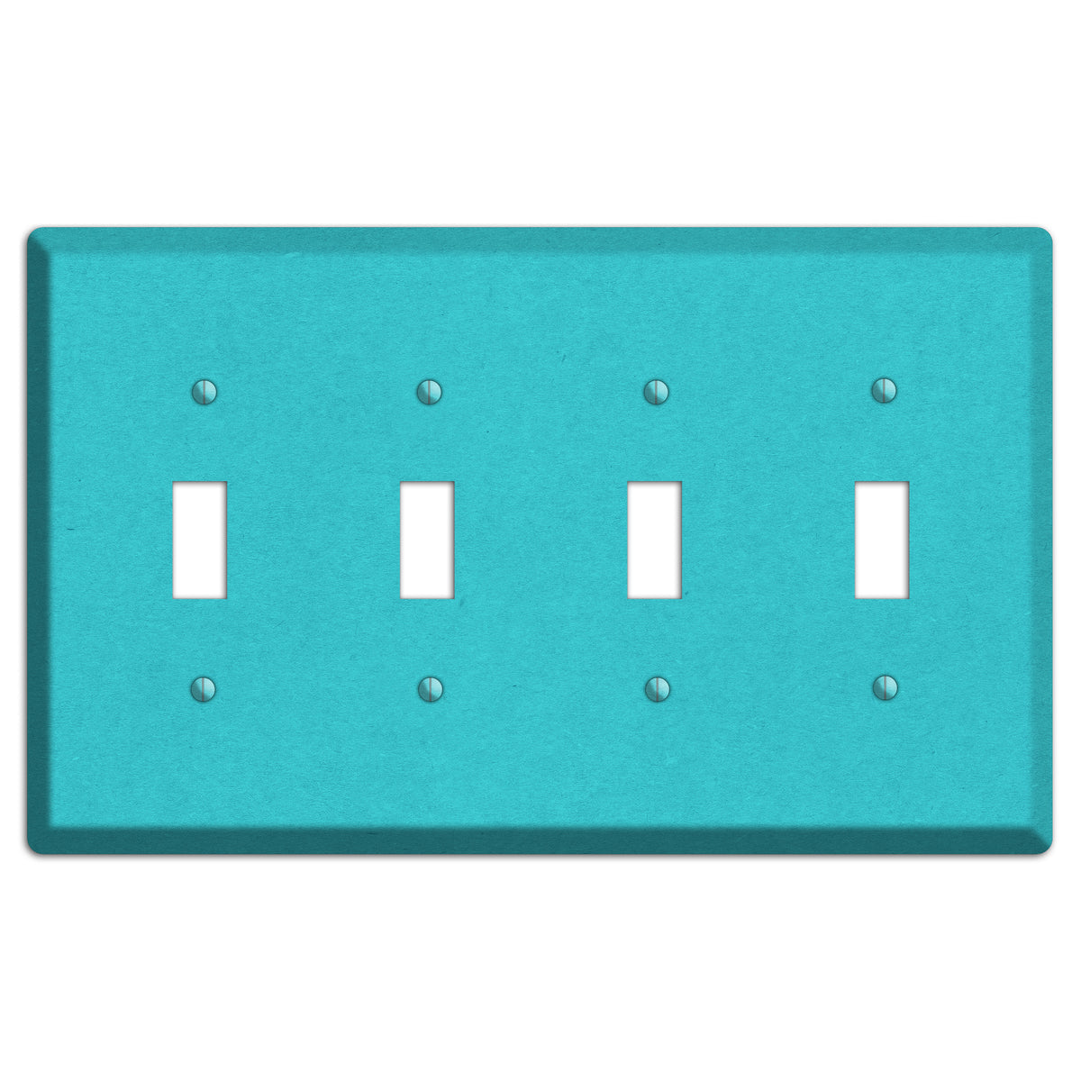 Medium Turquoise Kraft 4 Toggle Wallplate