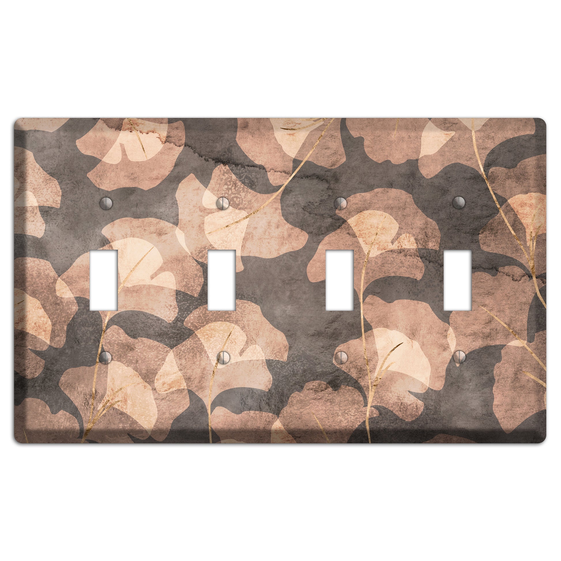 Watercolor Ginkgo 4 Toggle Wallplate
