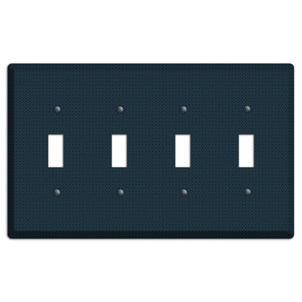 Navy Foulard 4 Toggle Wallplate
