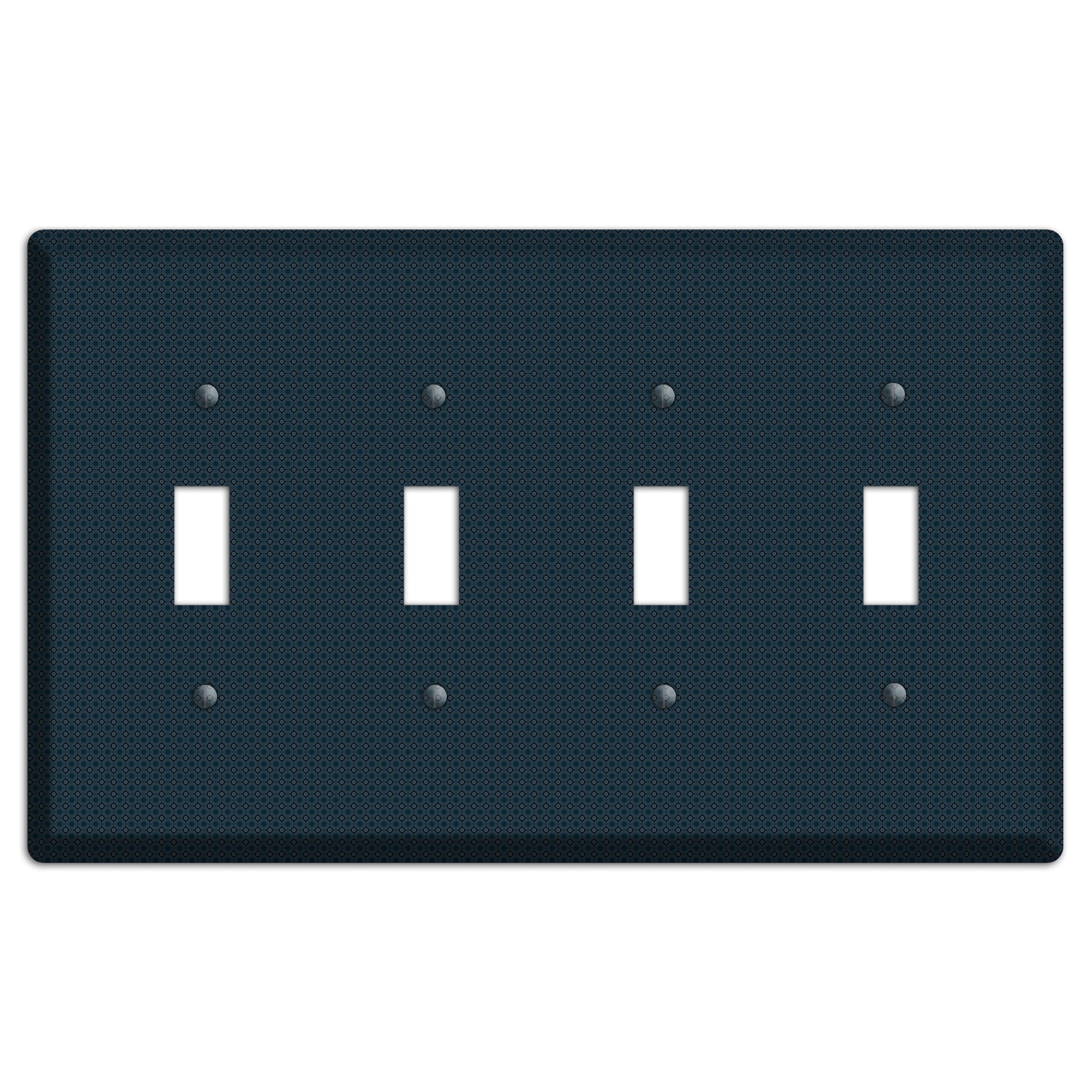 Navy Foulard 4 Toggle Wallplate