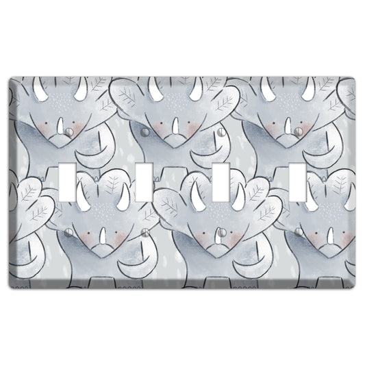 Triceratops 4 Toggle Wallplate